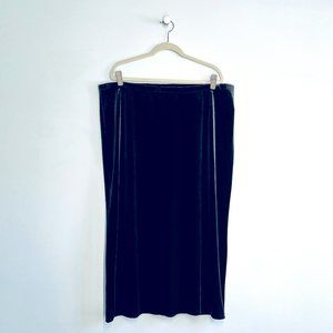 J. Jill - Velvet Straight Skirt - Black - 2X